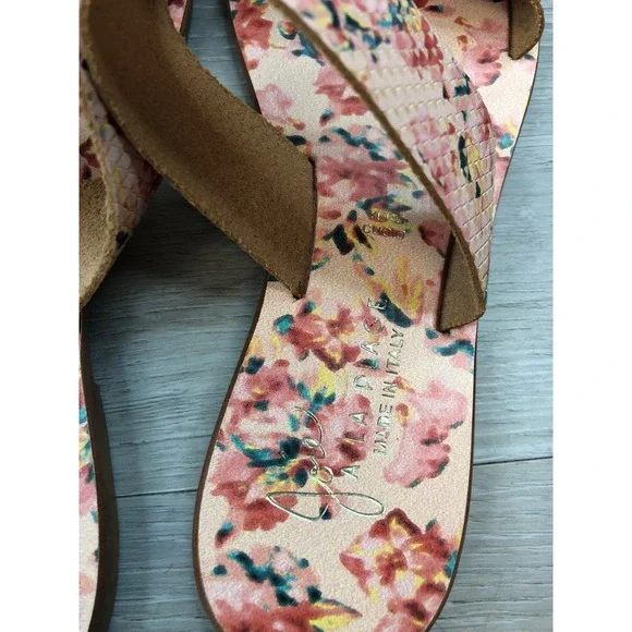 Joie Sable A La Plage Women's Leather Sandals Pink Slide 6 Slip On Italy Shoes - Picture 9 of 11